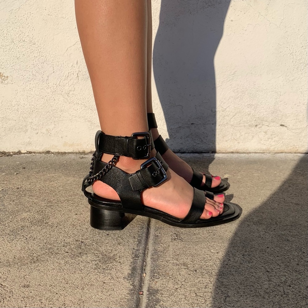 Topshop black “forever” sandals